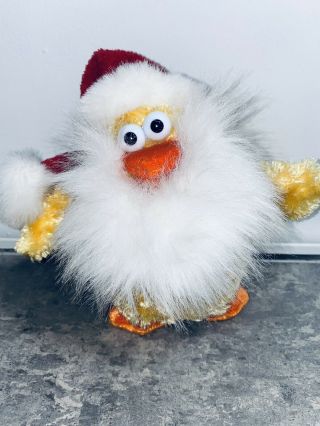 Dan Dee Plush Singing Dancing Chicken Santa Lights Up Christmas Xmas Doll Sings