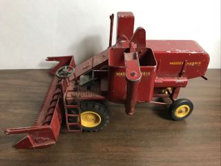 Vintage Massey Harris 1/20 Combine Tractor Farm Toy As - Is