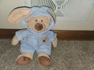 Ty Pluffies Love To Baby Blue Bear Non - Removeable Pj Plush 2007 12 "