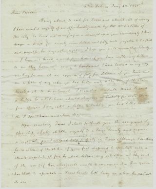 1835 Letter Raleigh Green to Brother in VA,  Off to Join the Texas Revolution, 3