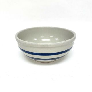 Robinson Ransbottom Pottery Roseville Ohio 5.  5 " Soup Cereal Bowl White Blue