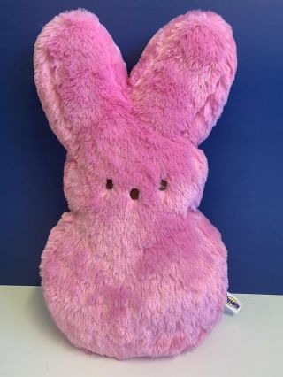 Peeps Bright Pink Bunny Rabbit 17 " Bean Bag Bottom Plush 2018 Just Born Inc