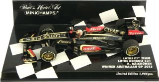Minichamps Lotus E21 Winner Australian Gp 2013 - Kimi Raikkonen 1/43 Scale