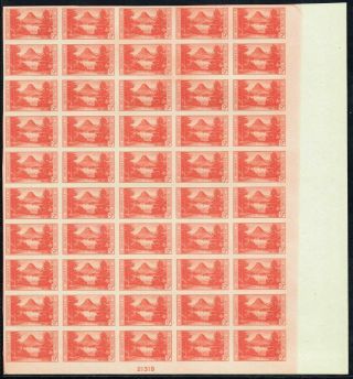 764 Bottom Sheet Of 50 1935 9 Cent Parks Farley Issue - No Gum As Issued