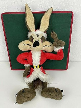 Looney Tunes Christmas Santa Wile E.  Coyote Rare 15 " Plush Stuffed Animal Wiley
