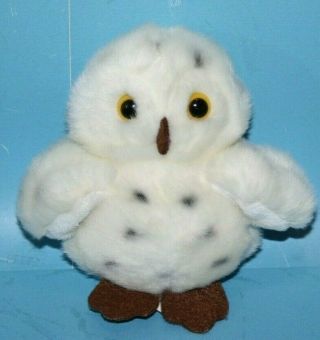 K & M Wild Republic Mini Snowy Owl 5 " Soft Toy Plush Stuffed White Gray Spots