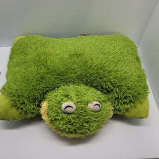 Pillow Pet Green Friendly Frog 18 " Plush Travel Toad 2010 Large