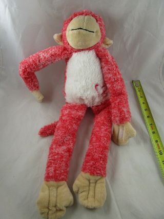 Dan Dee Pink White Monkey Chimp Plush 21 " Hanging Stuffed Animal Toy