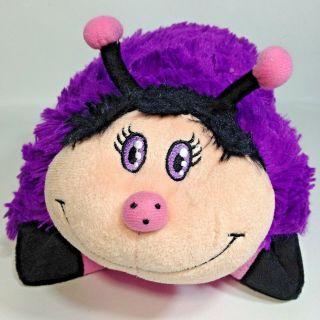 Pillow Pets Dreamy Ladybug Purple Pink Plush Limited Edition 2011 Pee Wees 11 "