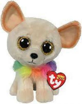 Ty Beanie Boos - Chewey The Chihuahua Dog (glitter Eyes) (6 Inch) - With Tag