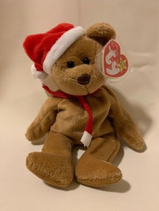 Ty Beanie Baby 1997 Holiday Teddy Bear 4200 Plush Pvc Pellets Mwmt Retired Xmas