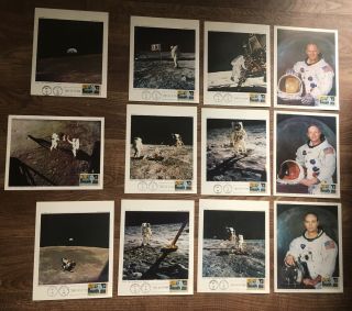 12 Nasa Photograph 1969 Moon Landing C76 Fdc Apollo 11 Stamp Set Not Classified