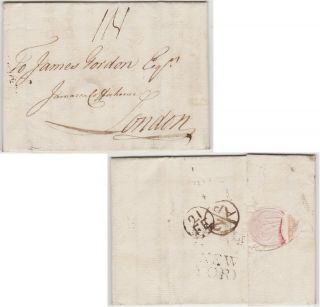 1770 York City Stampless Folded Letter To London - York Straight Line