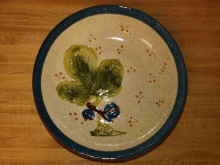 Painted Fig Pottery Williams Sonoma 2011 Pasta Bowl Plate Hand Crafted Italy