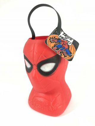 The Spider - Man Halloween Bucket W/tag Vintage 1979 Marvel Renzi Usa