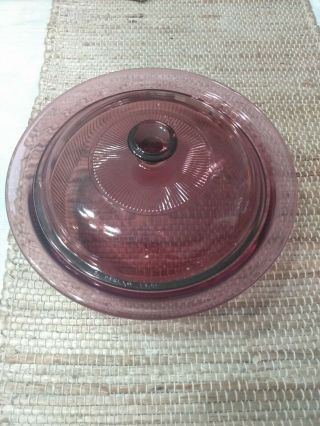 Corning Visions 1 Quart Cranberry V - 31 - B Casserole Range Freezer Dish W/ Cover