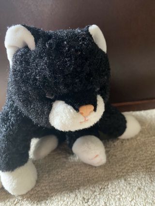 Ty Boots Tuxedo Cat Kitty Black White Plush Stuffed Animal Pre Owned Euc