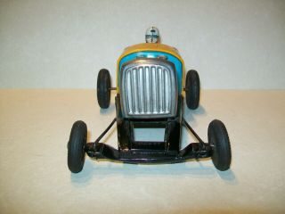 Vintage Tin Litho Friction K Sankei Toys Hot Rod Race Car - Piston Action - Japan 5
