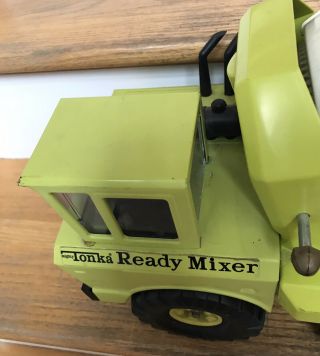 Vintage Mighty Tonka Ready Mixer Cement Truck Lime Green Tandem Axle Very 5