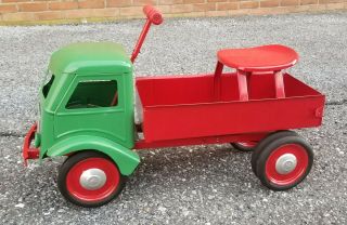 Vintage 1930s Keystone Pressed Steel Ride Em Dump Truck Ride On Toys Antique