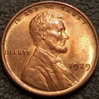 1929 P No Mark Lincoln Wheat Cent Penny 1c Gem Bu Fine Details P2408