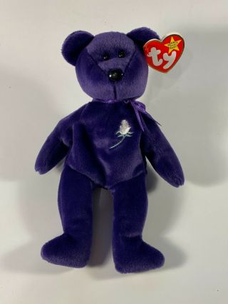 Ty Beanie Baby - Princess Diana The Purple Teddy Bear (1997 - Retired)