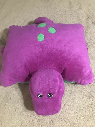 Barney The Purple Dinosaur Pillow Pet Big Soft Stuffed Plush Animal Cushion 18 "