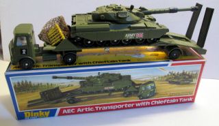 Dinky Toys 616 A.  E.  C.  Artic Transport With Chieftain Tank,
