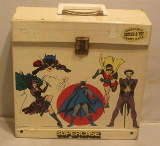 Vintage 1976 Supercase Lp Record Case Batman Superman Wonder Woman Joker