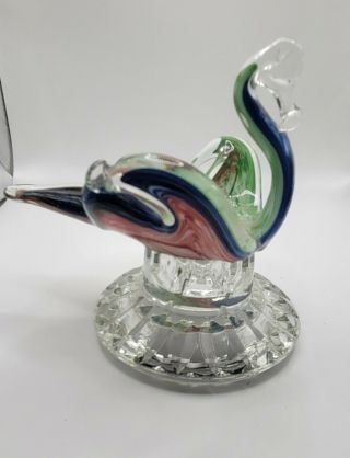 Vintage Murano Art Glass Swan Bowl