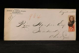 Pennsylvania: Philadelphia 1874 - 5 160 - 1,  7c Stanton Registered Cover To Ohio
