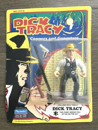 Vintage 1990 Playmates Disney Dick Tracy 5 " Action Figure Unpunched Moc