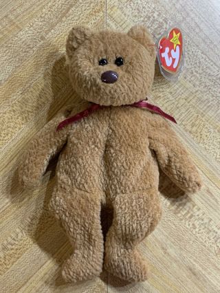 Rare 1996 Retired Ty Beanie Baby - Curly Style 4052 - With Tag Errors - Mwmt