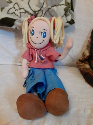 Dan Dee Collectors Choice Stuffed Plush Toy Doll Felt Hair 17 "