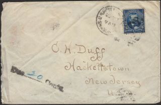 1902 Us Shanghai Post Office On Postage Due Cover To Jersey; B4 Likely J41