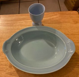 Luray Pastels Blue Serving Bowl And Egg Cup