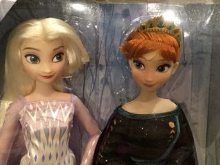 Disney Store Frozen 2 Queen Anna & Elsa The Snow Queen Doll Set