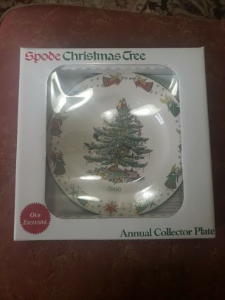 Year 2000 Spode Christmas Tree Annual Collector Plate in the Box 2