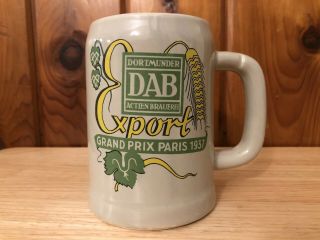 Mccoy Stoneware Dab Export Beer Stein Mug 6395 Usa Grand Prix Paris 1937