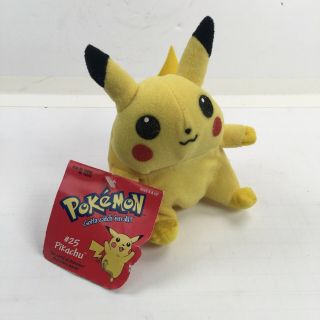 Pokemon Pikachu Nintendo,  Hasbro 1998 Beanie Plush Toy Tags 25