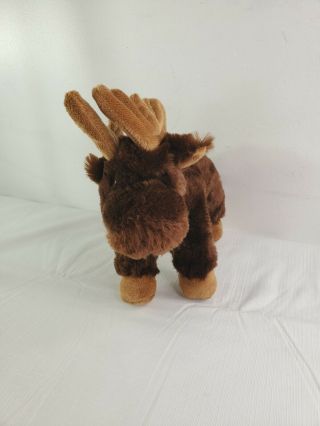 Unipak Brown Moose Plush 10 " Soft Toy Stuffed Animal Bean Bag