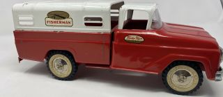 Vintage Custom Tonka Fleetside Pickup Truck Camper Fisherman