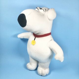 Brian The Dog Family Guy 2005 White 12 " Plush Stuffed Animal Red Collar Nanco