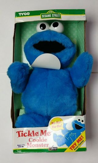 Vintage 1997 Tyco Tickle Me Cookie Monster Ctw Sesame Street Laughs Shakes