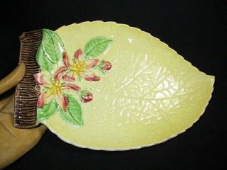 Majolica Yellow Carlton Ware England Tiger Lily Cream Cheese Dish W Knife Rest