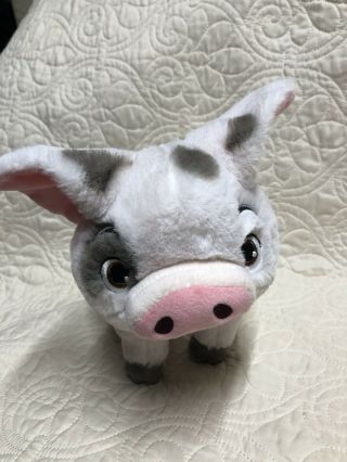 Disney Moana Pua Pig Plush White Gray Pink 9 " Soft Eyes Toy Stuffed Animal