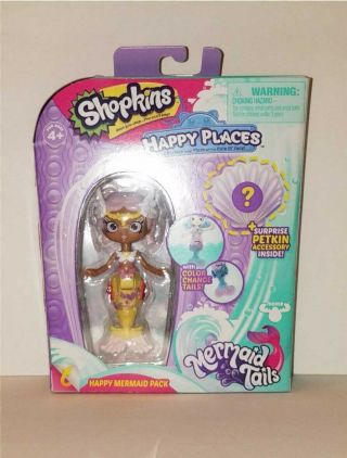 Moose Toys Shopkins Happy Places Mermaid Tails Pack Wingona Doll W/ Petkin