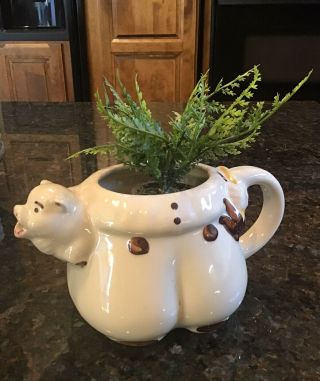 Vintage Shawnee Pottery Pig Tom The Pipers’s Son Teapot Base Only Or Planter Usa