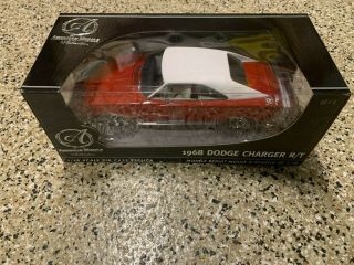1/18 Ertl American Muscle 1968 Dodge Charger R/t Red With White Top