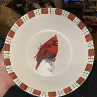 Lenox Winter Greetings Everyday Cardinal 6 - 7/8” All Purpose Bowl Cereal